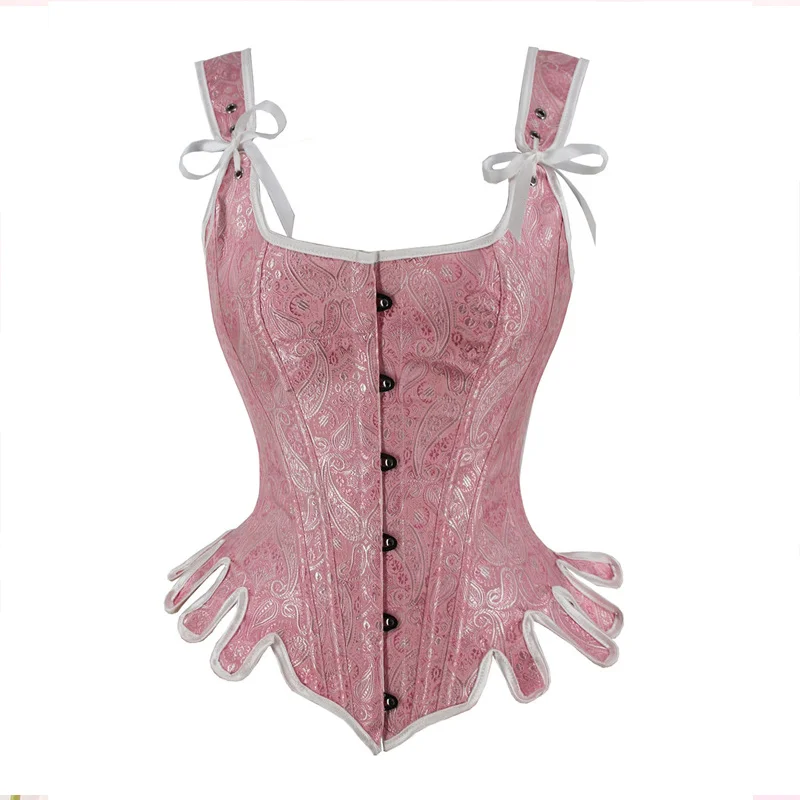 Винтажный жилет Корректирующее белье парчовое нижнее верх-корсет женский