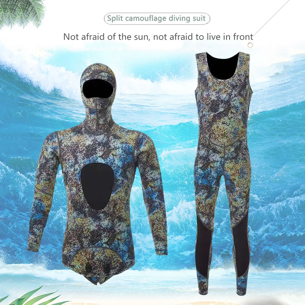 

2pcs Split Swim Wetsuit 1.5mm/3mm Neoprene Long Sleeves Sunscreen Warm Scuba Snorkel Swimwear Surfing Diving Suit for Men