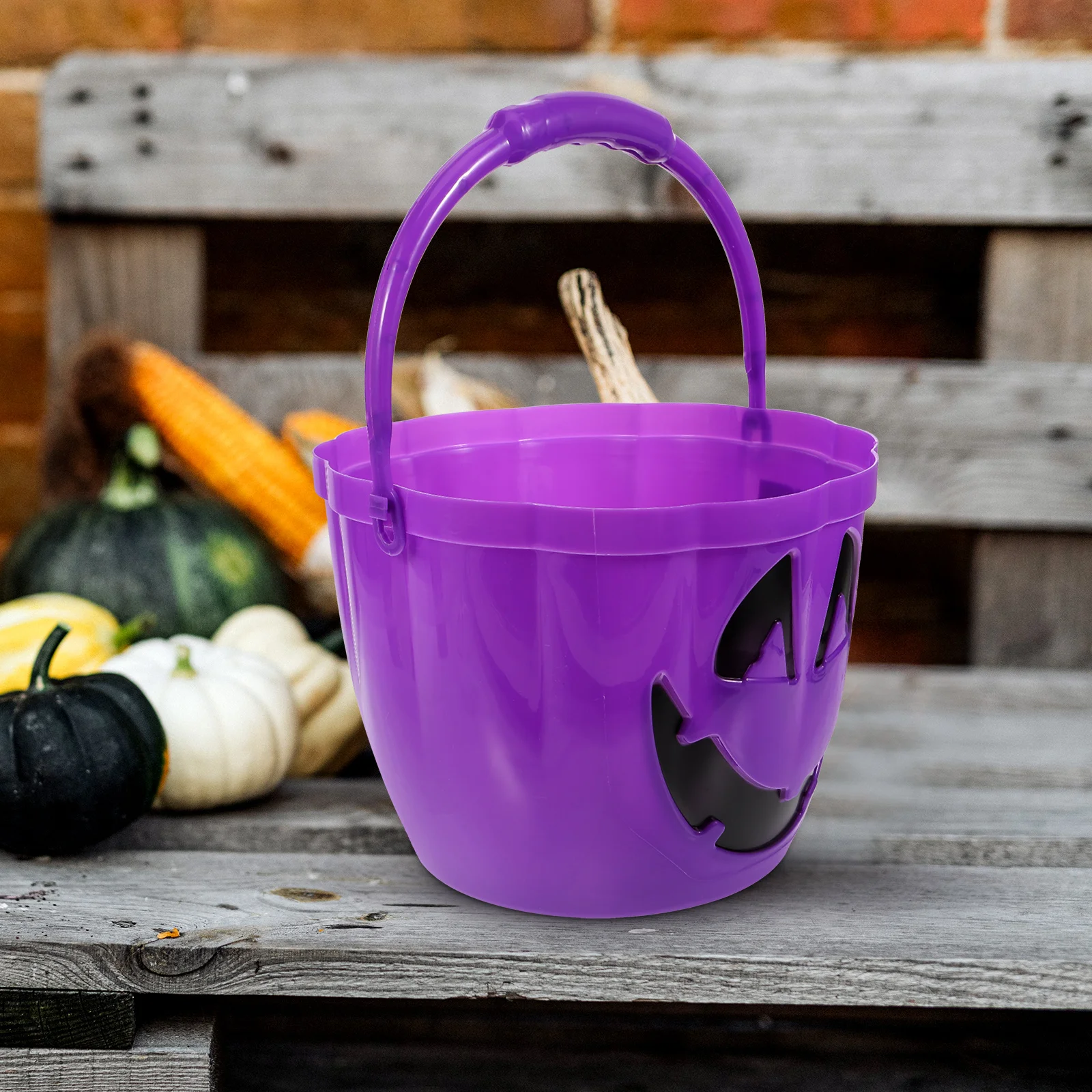 Светящееся ведро с тыквой декор пластиковая банка для конфет на Хэллоуин