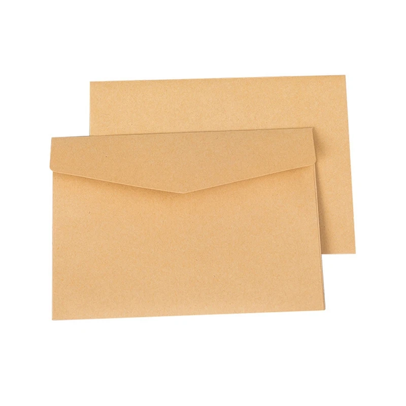 

100PCS Classical Kraft Blank Mini Paper Envelopes Wedding Invitation Envelope Gift Envelope 105 X 70Mm