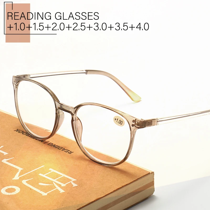 

Лидер продаж, очки для чтения высокой четкости, модные ультралегкие Оправы унисекс для ПК, очки для дальнозоркости, зрительное расстояние + 1,00 ~ 4,00