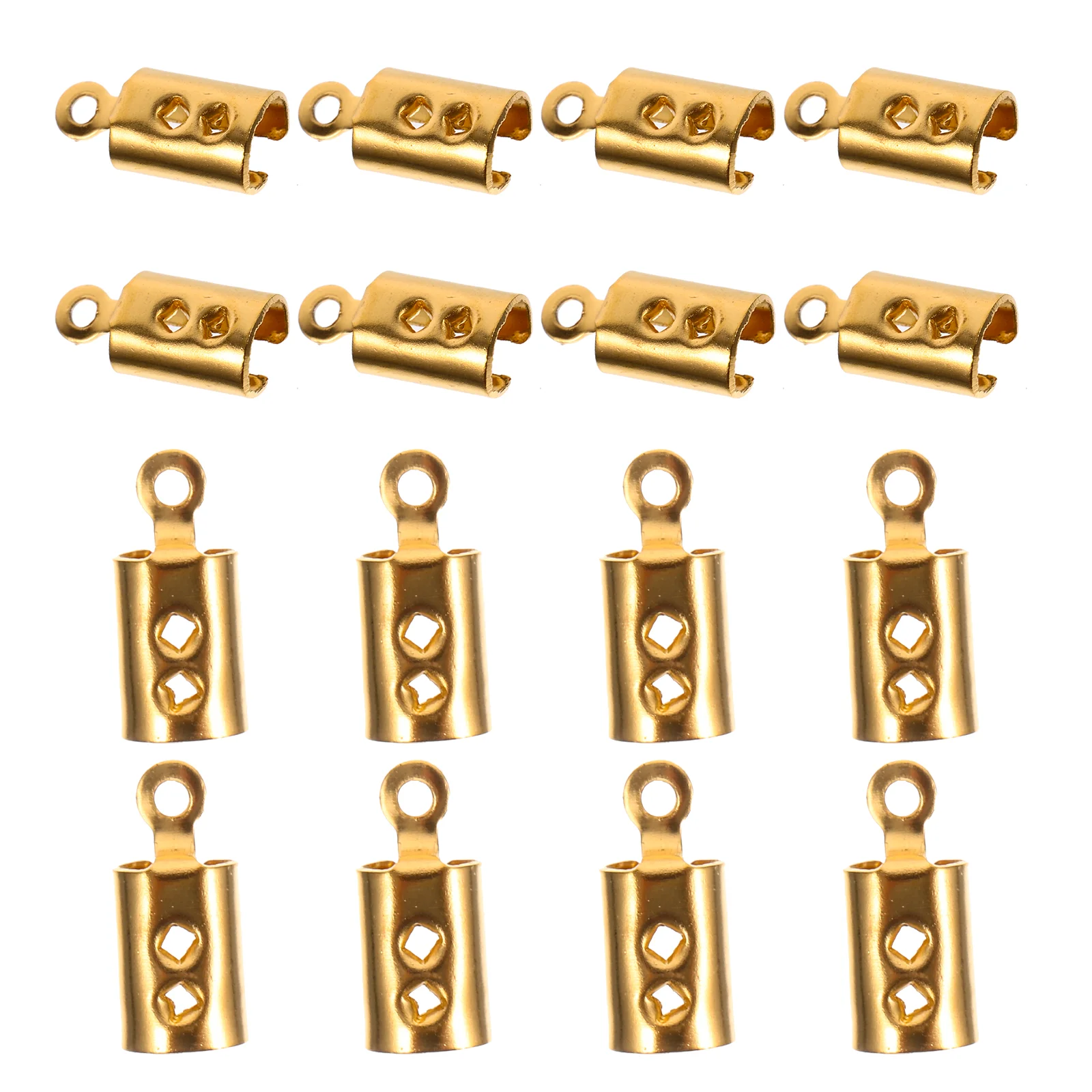 30 Pcs Metal Bracelet Strap Clip Clasps Necklaces Jewelry Buckle Clips 0.9X0.9X0.3CM Golden Stainless Steel
