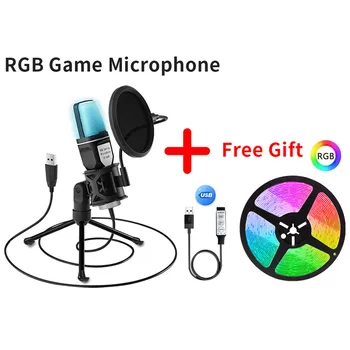 USA Free Shipping Yanmai USB Microphone RGB Condensador Wire Gaming Mic for Podcast Recording Studio Streaming Laptop Desktop PC 3