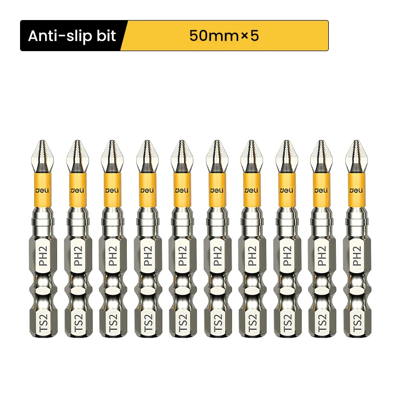 

Нескользящий набор ударных отверток PH2 с магнитной крестообразной отверткой, ударопрочные водонепроницаемые биты, 6/10 шт.