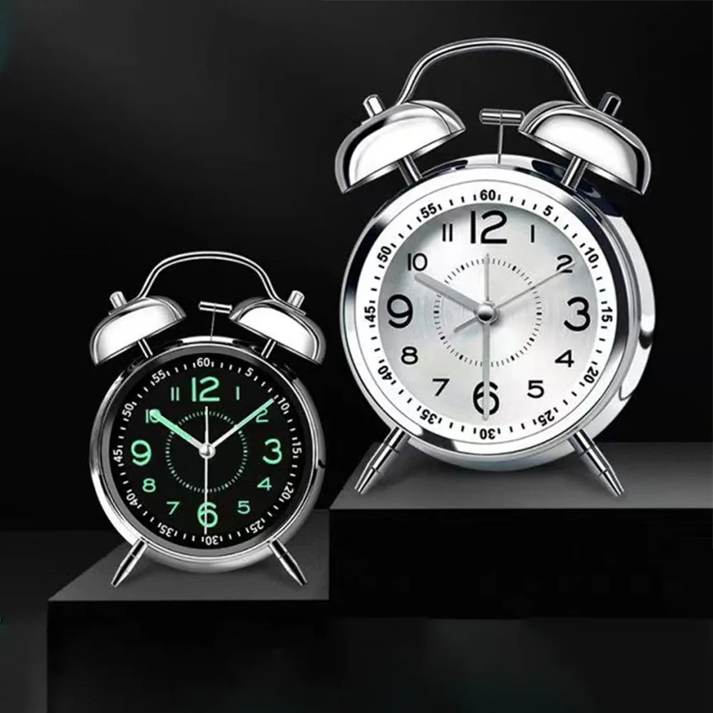 Vintage Silent Non-ticking Extra Loud Rechargeable Clock Wit