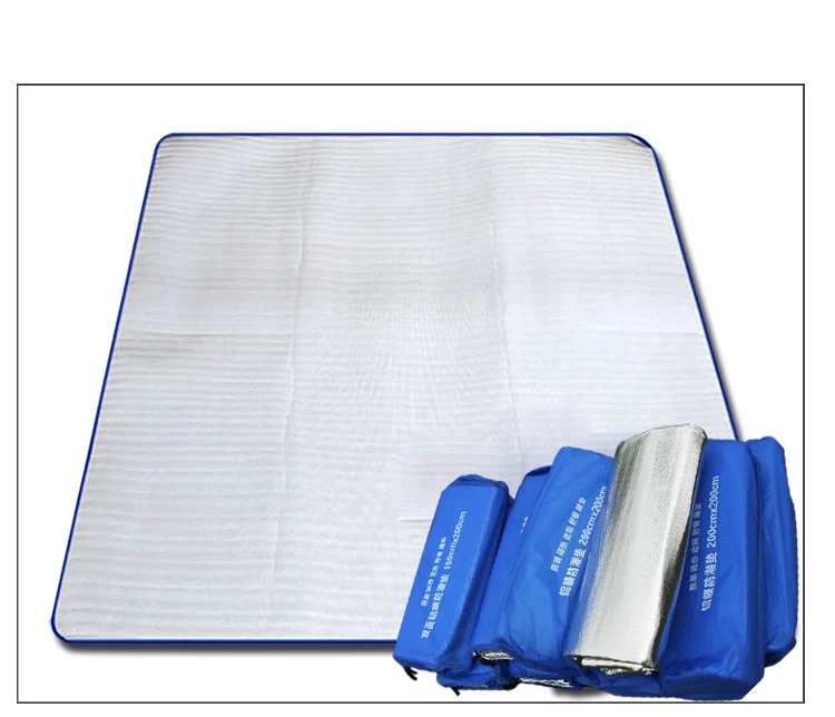 Outdoor Moisture-proof Pad Double-sided Picnic Mat Foldable Aluminum Pads Thermal Insulation Mats Outdoor Cushion Sleeping Pad