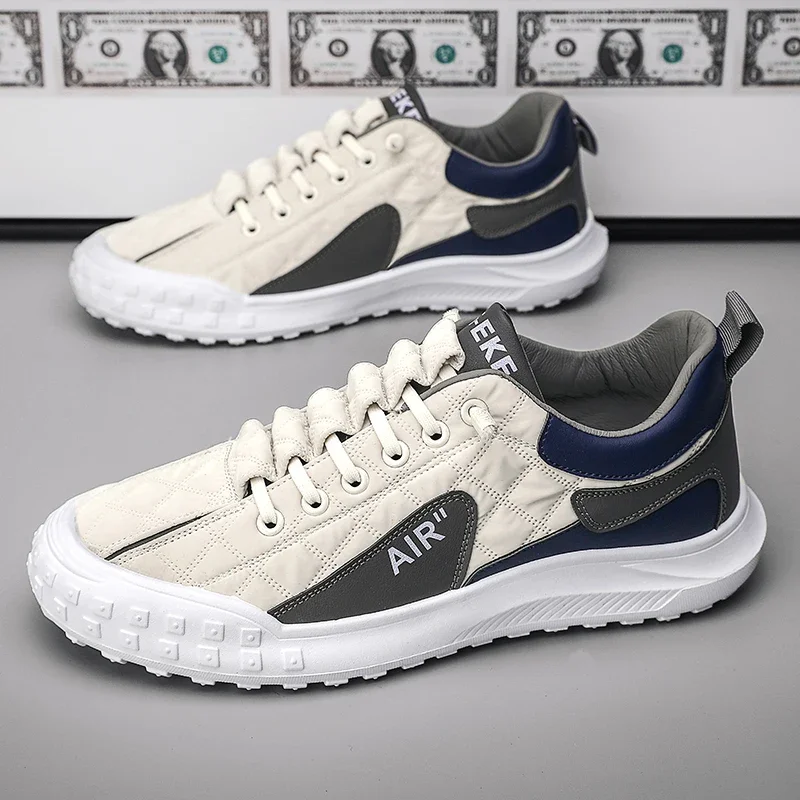 

Мужские кожаные кроссовки, повседневная обувь, Нескользящие, для тенниса, модные дизайнерские роскошные рабочие лоферы на платформе, лето