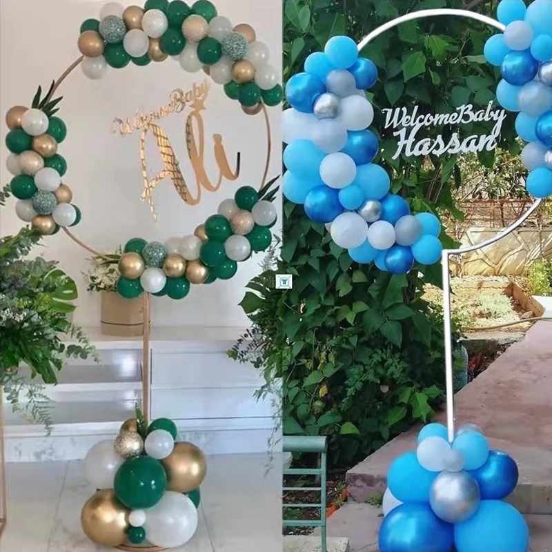 Metal Round Balloon Arch for Birthday Party Wedding Decorations and Baby Shower props supplies Background Frame DIY Decoration