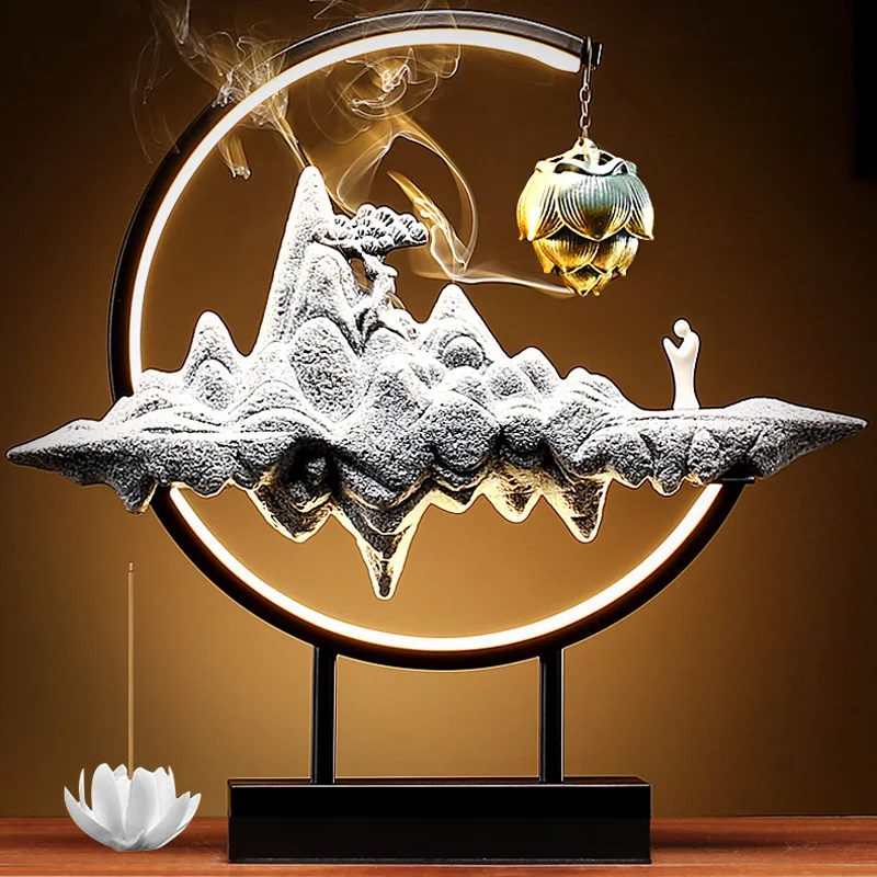 

luxury Backflow Incense Burner Home Decor nordic feng shui Buddha Decoration Ramadan 2022 brucia incenso aesthetic room decor
