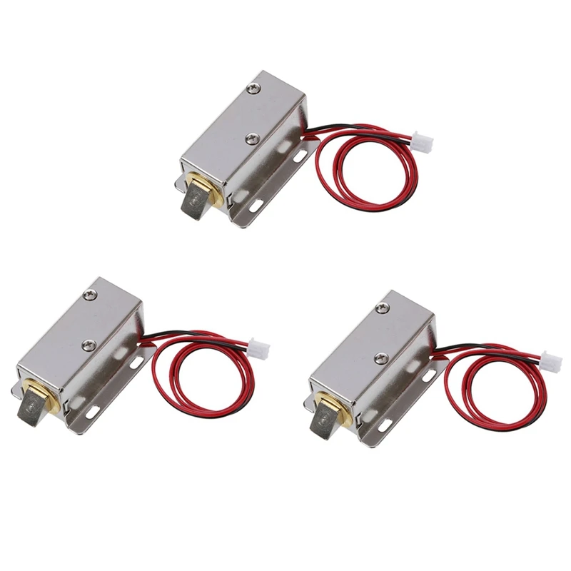 

3X 0837L DC 12V 8W Open Frame Type Solenoid For Electric Door Lock