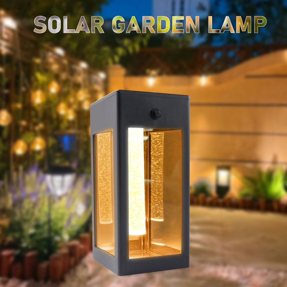 2PCS/Lot Newest Solar Wall Light With Crystal Bubble Glass Waterproof Garden Lamp Outdoor Warm Llight Decorate