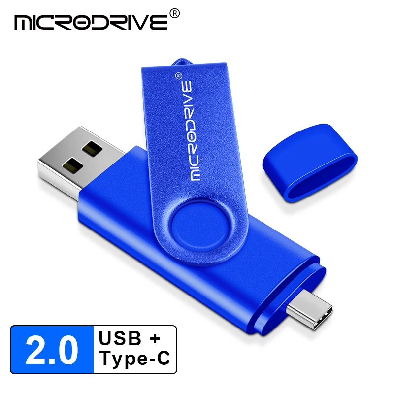 

High Speed OTG 2 IN 1 Pendrive 128GB 64GB cle usb 2.0 Flash drive Memory Diak 32GB 16GB Type-C Key usb flash stick business Gift