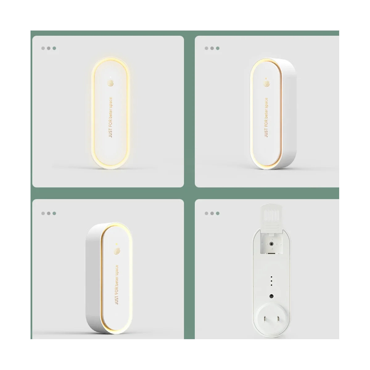 

Plug in Purifier Cleaner Mini Remove Smoke Portable Deodorizer Freshener US Plug,White