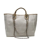 Женская Холщовая Сумка SGARR, вместительная сумка на плечо с цепочкой, 2022