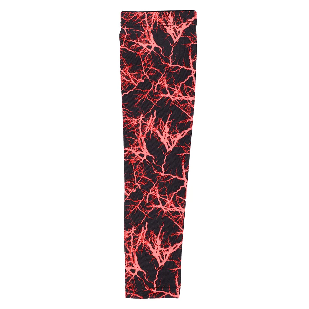 

Breathable Basketball Arm Sleeve Cover Skin Protection Sun Protective Lightning Red M
