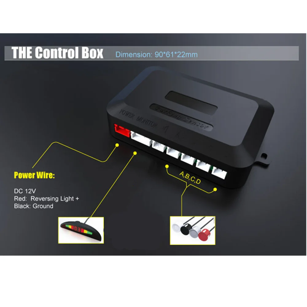 

GM LED Parking Sensor with Accurate Digital Display with 4 Radar Obstacle Distance Warning Parktronic Kit