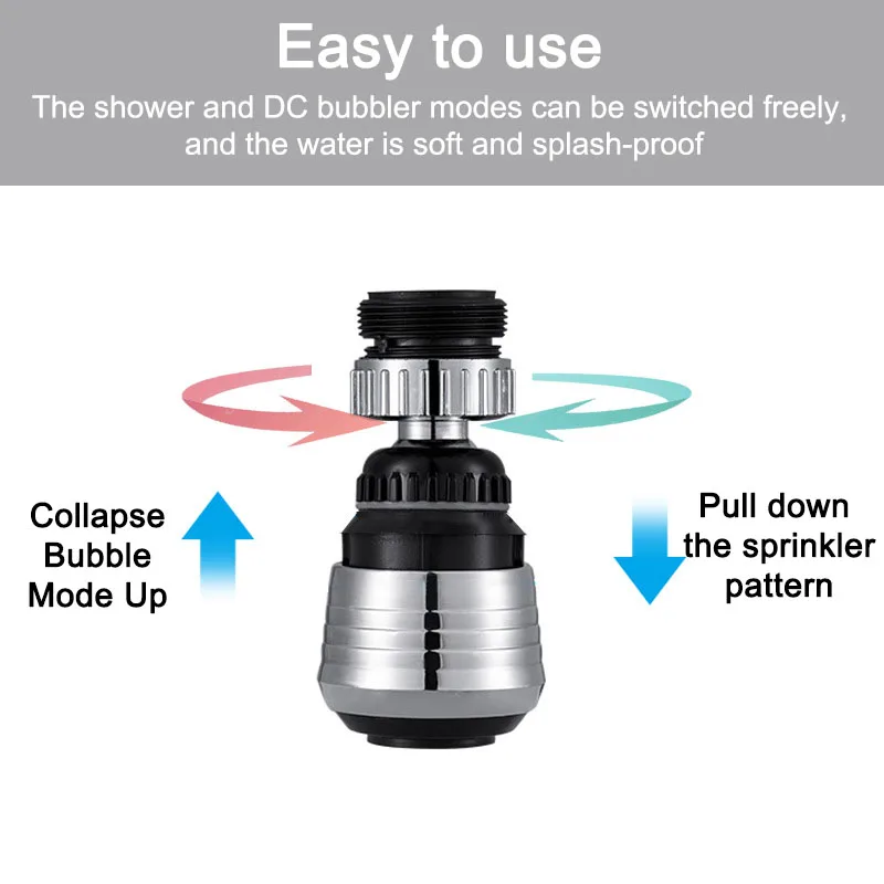 

1 шт. прочный смеситель для раковины латунный универсальный поворотный кухонные аксессуары двухступенчатый режим высокого давления водопр...