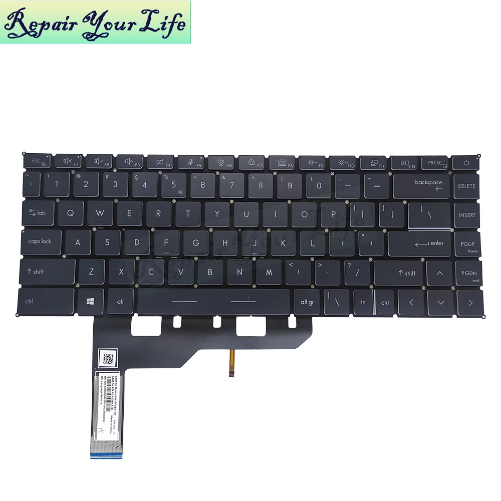 

Genuine US/UI Backlit Keyboard for MSI Modern 15 A10M 450US A11M A11MU MS-1551 MS-1552 A10RB-033 Replacement Keyboards NSK-FFABN