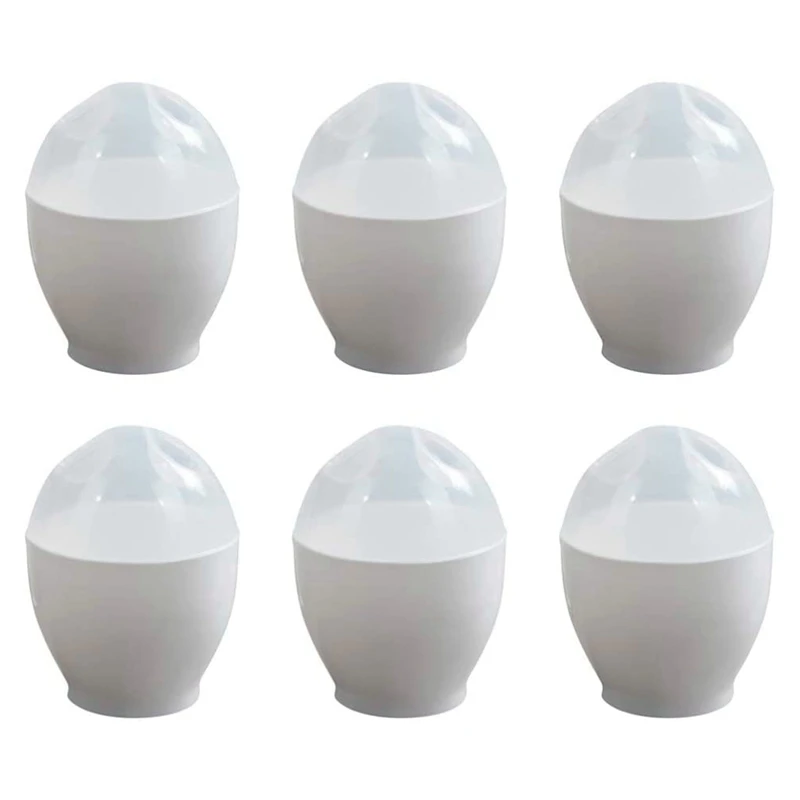 

Microwave Egg Boiler Steamed Plastic Poached Egg Boiler Egg Boiler For Breakfast Making Kitchen Accessories 6 PCS