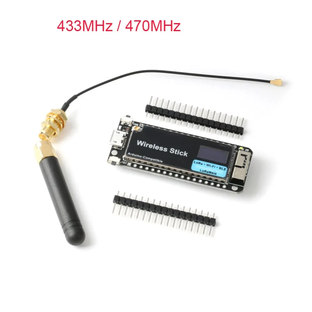 Макетная плата с OLED дисплеем 433 МГц/470 МГц ESP32 LoRa, модуль SX1276 LoRaWAN Protocol WIFI BLE с антенной для Arduino IDE Макетная плата с OLED дисплеем 433 МГц/470 МГц ESP32 LoRa, модуль SX1276 LoRaWAN Protocol WIFI BLE с антенной для Arduino IDE