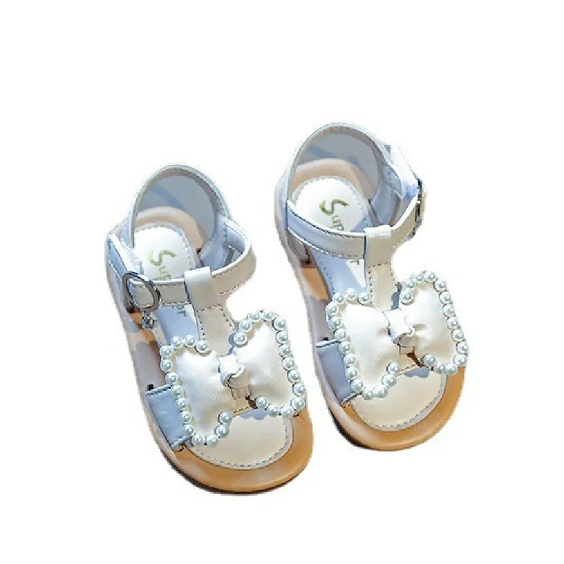 

Сандалии для маленьких девочек, Новинка лета 2022, Детские пляжные сандалии, милые мягкие классические простые сандалии принцессы с бантом и ...