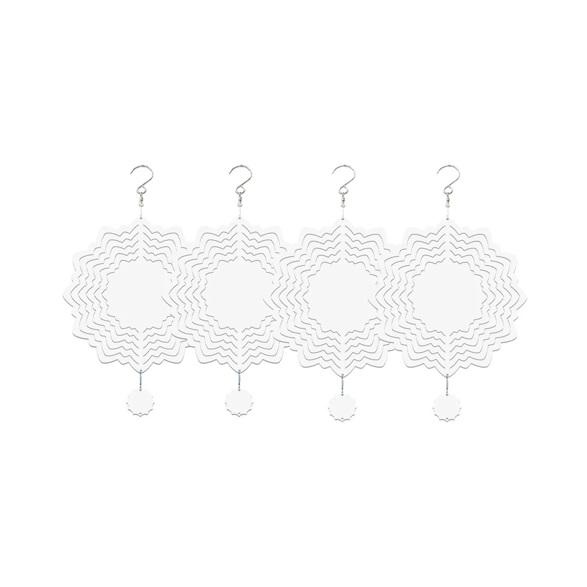 

4Pcs 8 Inch Sublimation Wind Spinner Blank Sublimation Blanks Wind Sculpture Hanging Ornament for Yard Garden Decoration
