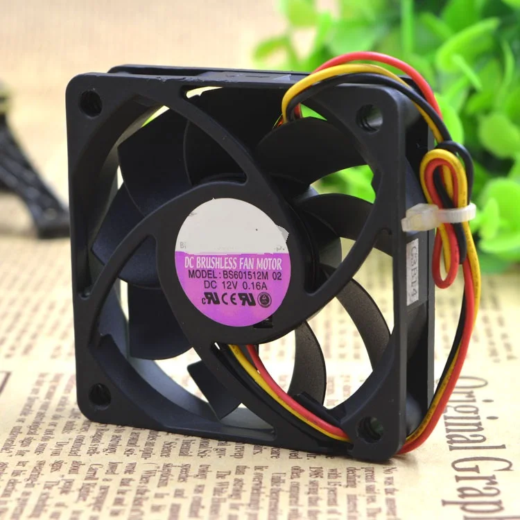 

Brand new original BS601512M 6015 12V 0.16A 6CM 3 wire cooling fan