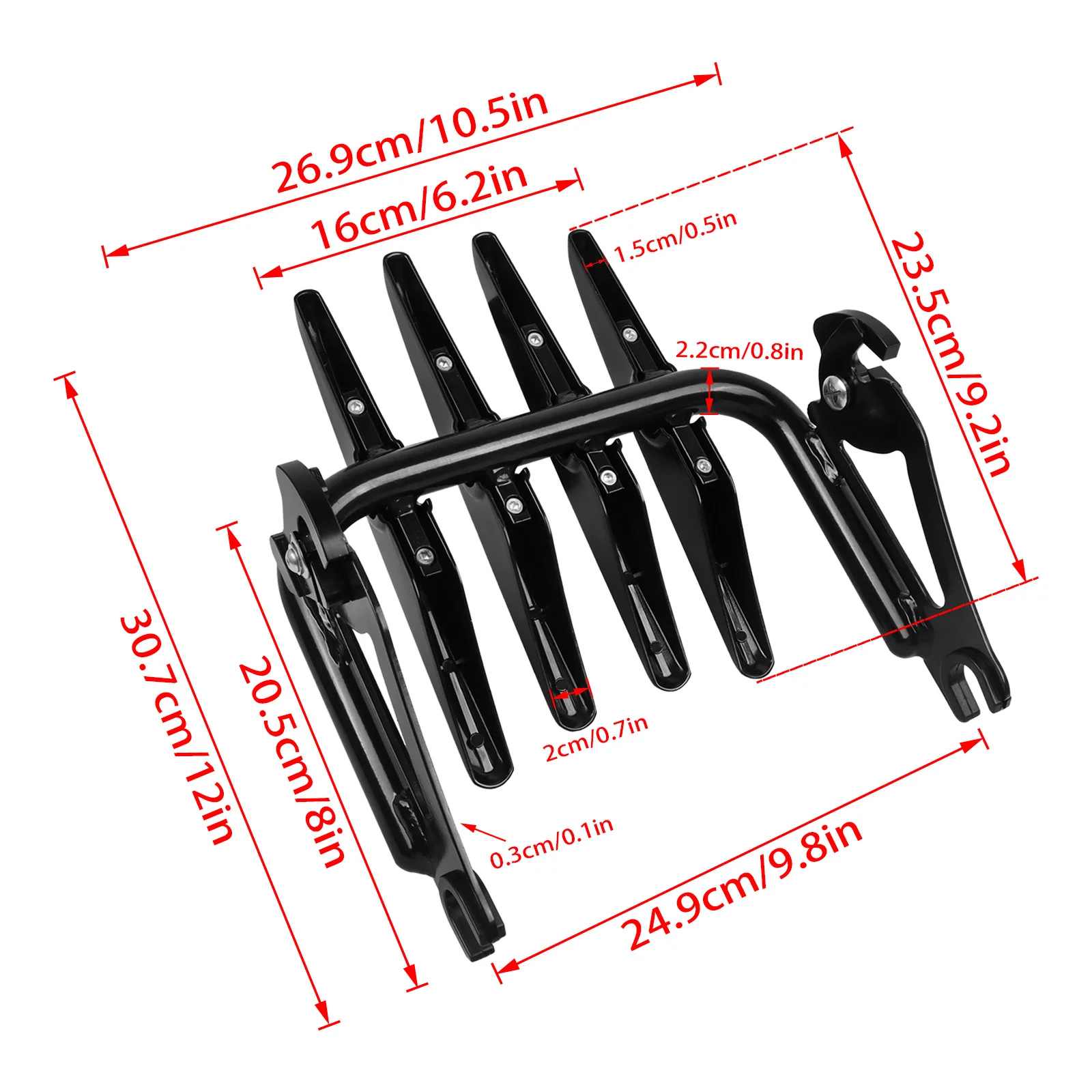 Для Harley Touring Road King Glide Street FLHX FLHR FLTR 2009-2022 2023 съемный черный задний багажник Stealth