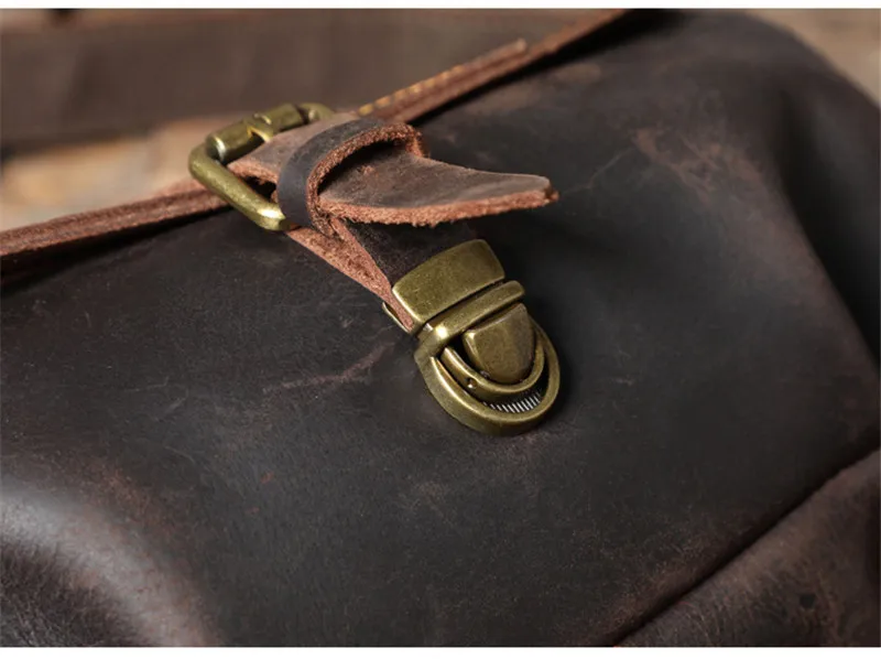 Fashion designer natural crazy horse leather men large-capacity chest bag daily single shoulder messenger real cowhide belt bag