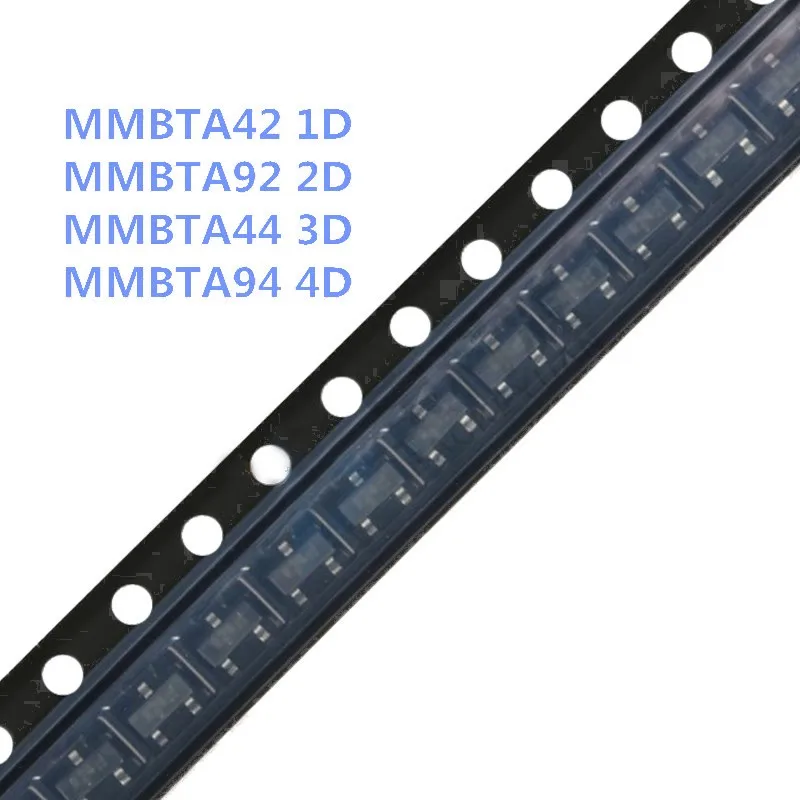 100 шт. MMBTA42 1D MMBTA92 2D MMBTA44 MMBTA44LT1G 3D SOT-23 MMBTA94 4D MMBTA94LT1G SOT23 новый транзистор