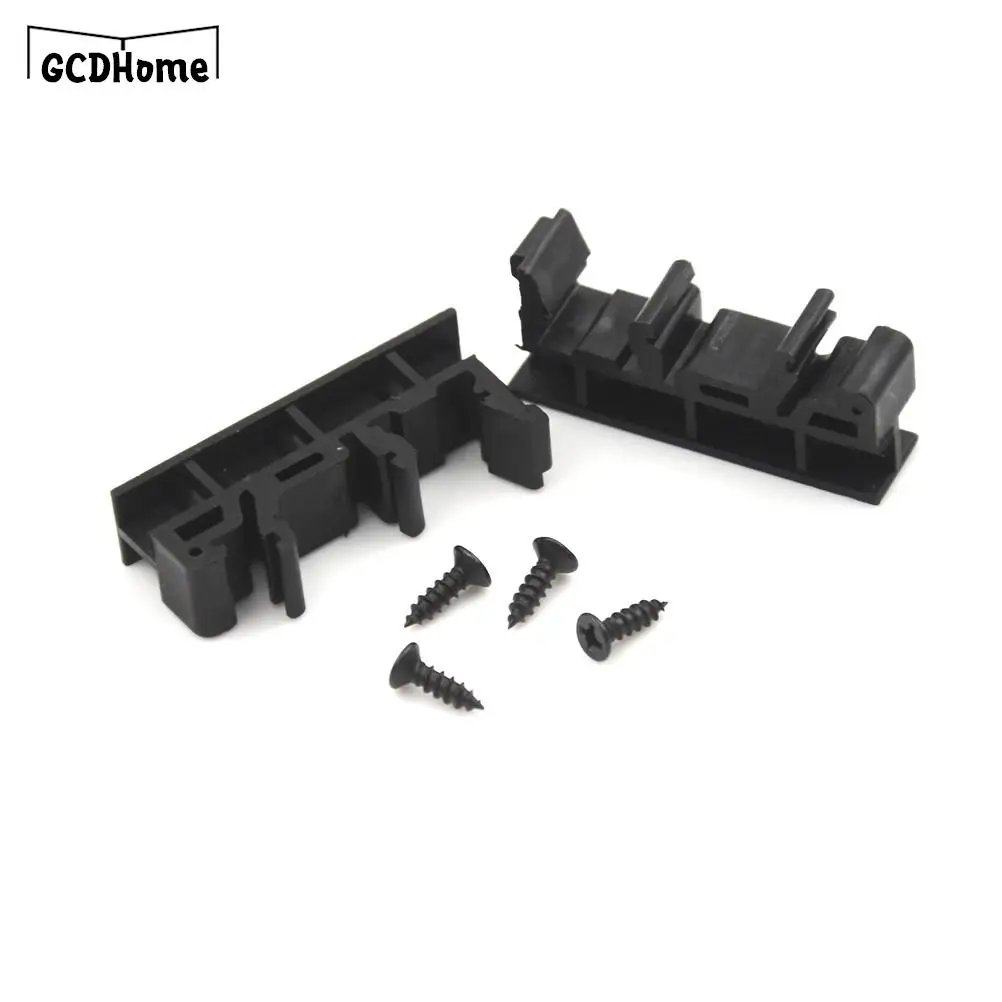 

1Set=2pcs 4.3* 1* 2cm adapter+4 screws PCB DIN C45 Rail Mounting Adapter Circuit Board Bracket Holder Carrier Clips Black Green