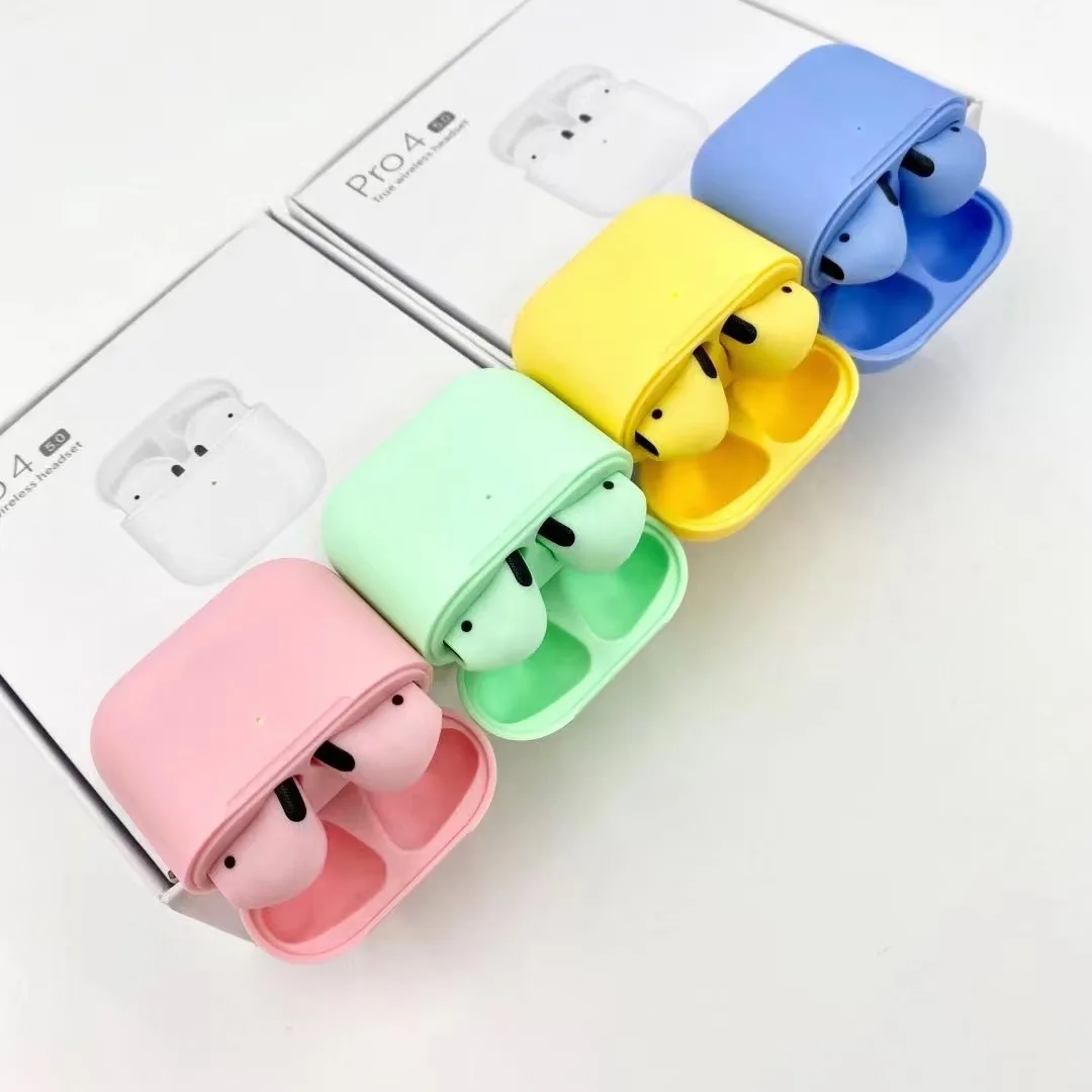 

for Air Pro 4 TWS Macaron Wireless Headphone Bluetooth 5.0 Earphone With Mic Stereo Headset Bass Earbuds for IPhone Apple Xiaomi