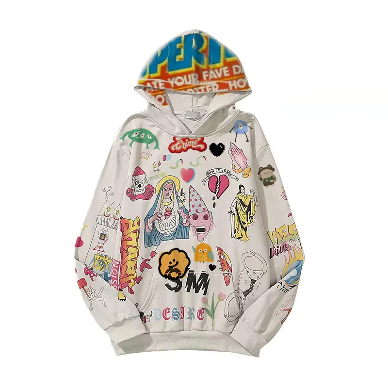 

23SS толстовка с комиксным принтом # wfmd9240