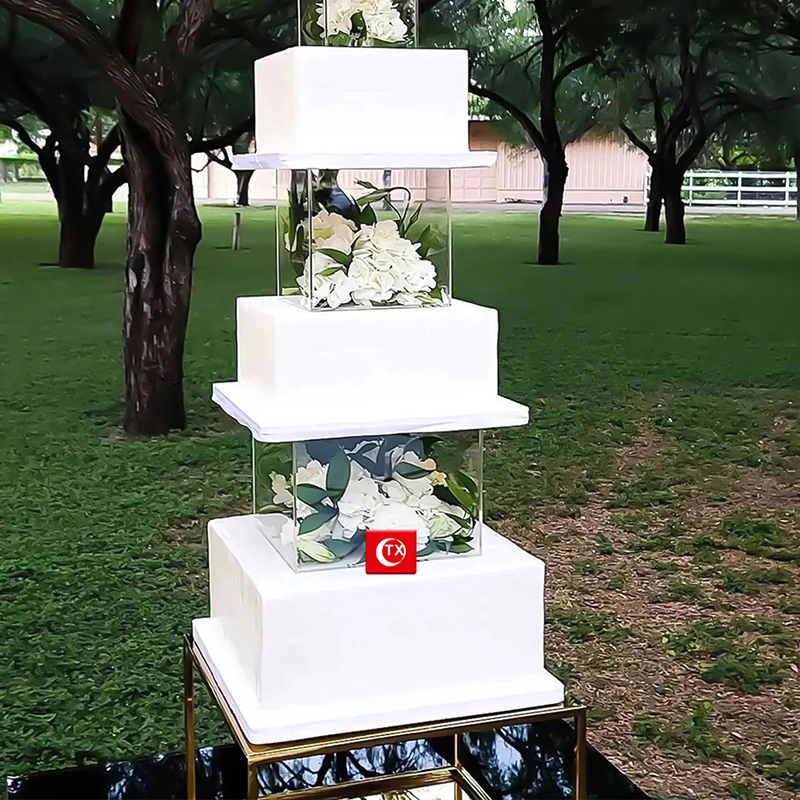 

15*10 см Акриловая доска для торта, квадратная для края торта, гладкий скребок, лоток «сделай сам», многоразовая доска, база, прозрачная подста...