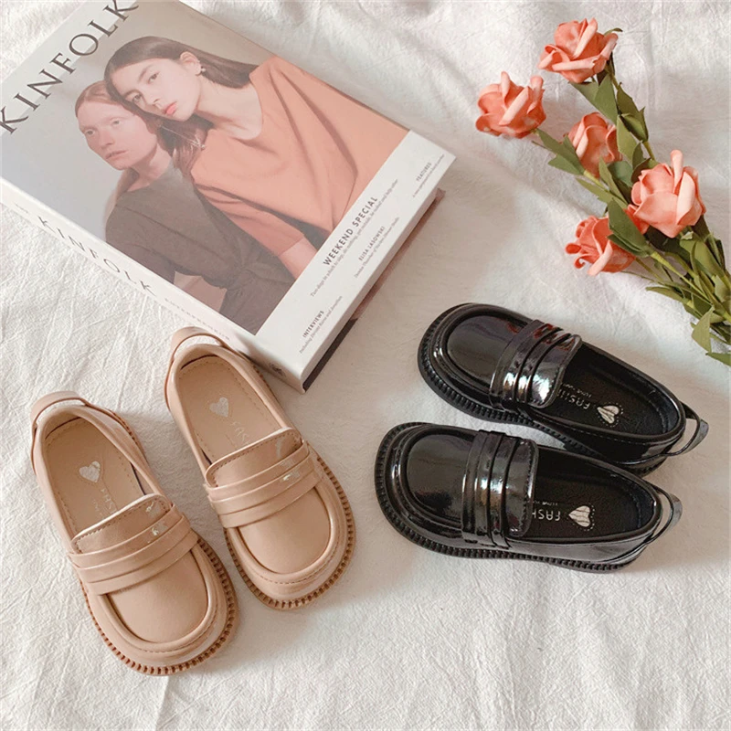 

New Children Spring Autumn Soft Bottom Leather Shoes Boys Girls Dress Loafers Toddler Flats Breathable Kids Moccasins 02C
