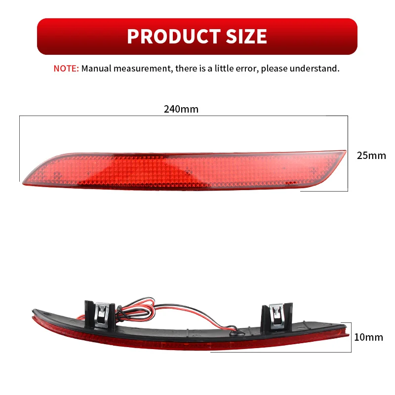 2X для BMW F10 F11 F18 светодиодный отражатель заднего бампера 5 серии 520d 520i 523i 525d 2009-2014