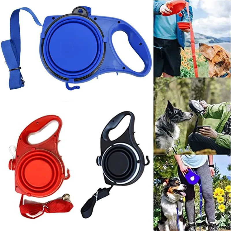 Bowl Waste Bag Dispenser For Outdoor Walking Traction Rope P