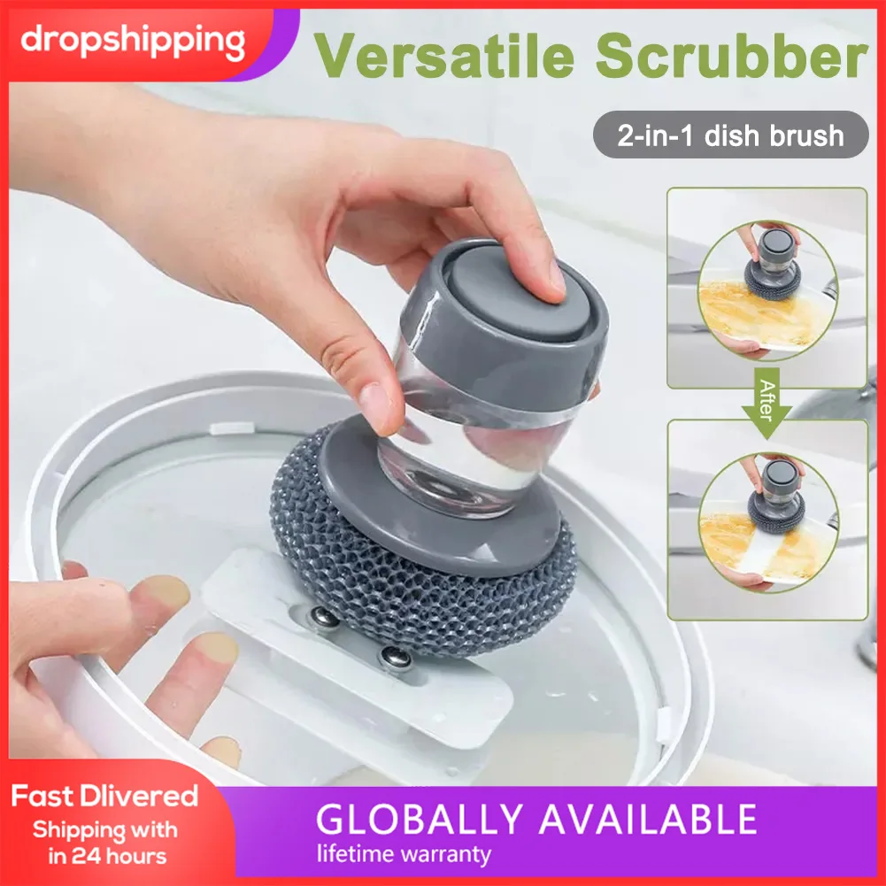 

Dish Scrubber Cleaning Brushes Dish Washing Gadgets Kitchen Sponge Pot Cleaner Household Accessories
