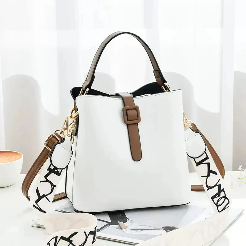 

Bags for Woman Luxury Famous Brands Trend 2023 Designer Handbags Leather Bucket Shoulder Messenger Bag White Bolsas Para Mujeres