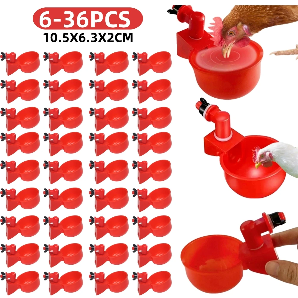 

Chicken Drinking Cup Automatic Drinker Chicken Feeder Plastic Poultry Waterer Drinking Water Feeder for Chicks Duck Goose Quail