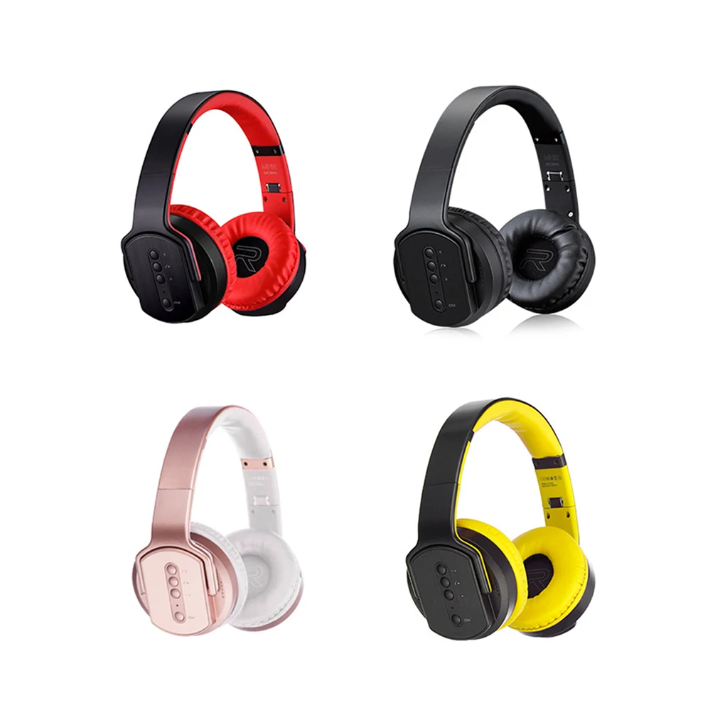 

Wireless Headphone Telescopic Stereo Computer Accessories Head-mounted Gaming PU Earmuffs Headset PC Desktop Black