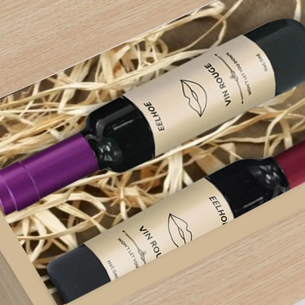 6 шт./корт. Бальзам для губ удобная влагостойкая фэнтезийная краска винная помада