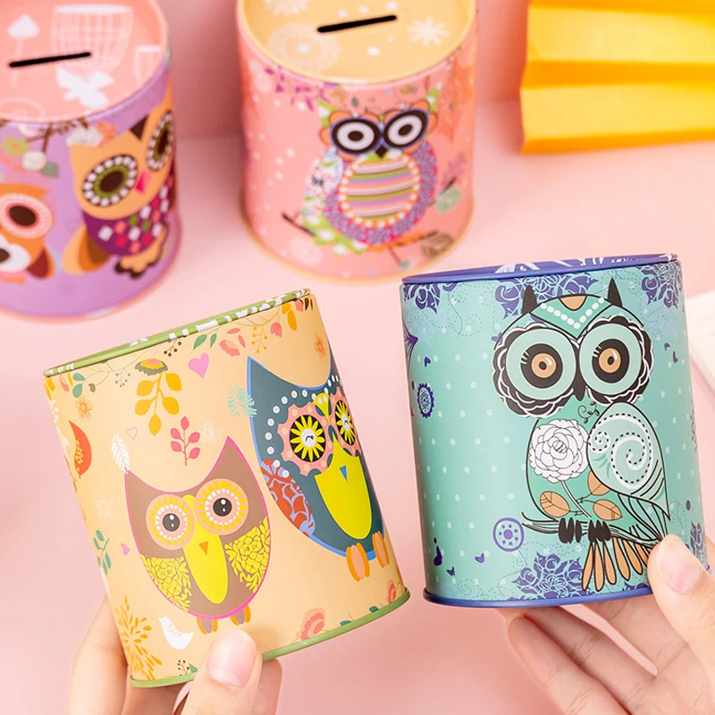 Копилка в виде милой совы для экономии денег банкнот монет привлечения коробка