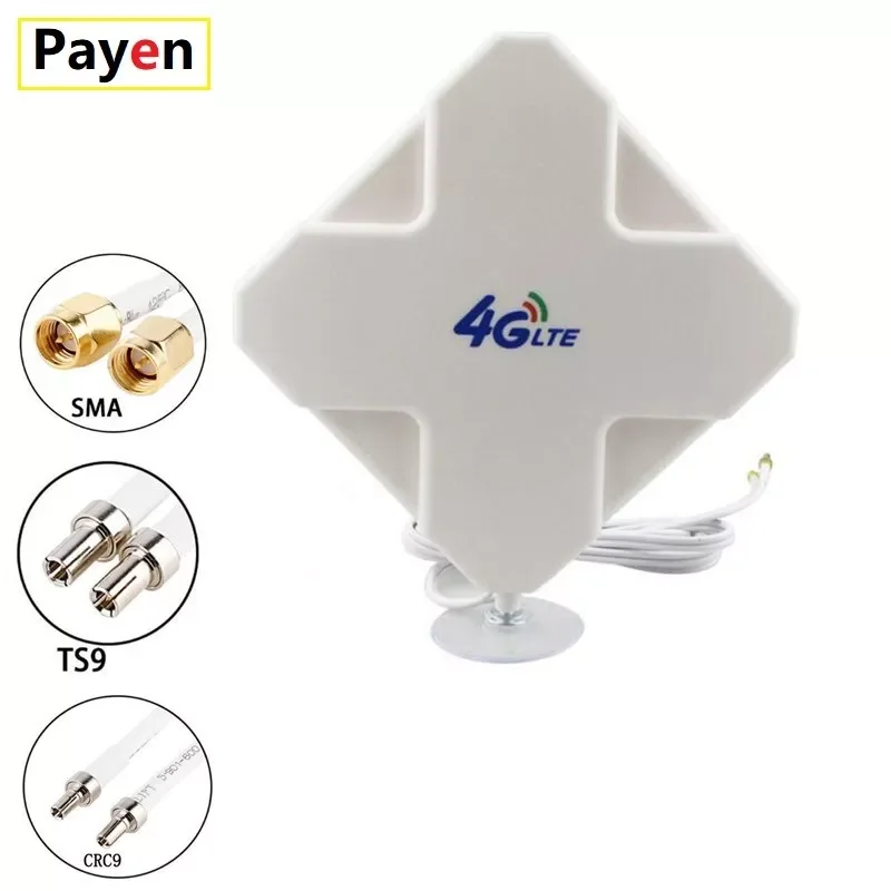 

NEW Antenna 4G LTE Antenna High Gain 35dBi Dual Cable SMA TS9 CRC9 Connector Antenna for 3G 4G Router Modem