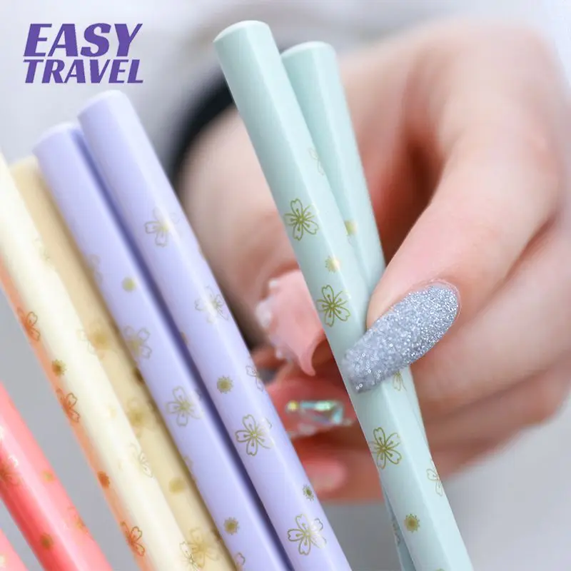 

Japanese-style Small Floral Wooden Chopsticks Heat Transfer Pointed Sushi Chopsticks Small Fresh Tableware Outdoor Tableware