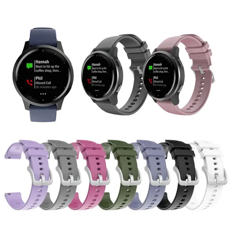 

For Garmin Active S Watch Band fit Vivoactive 4S Vivomove 3S Venu 2S Silicone Sport Strap Watchband