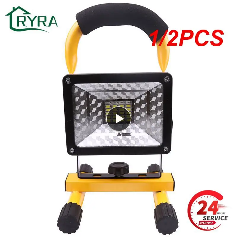 

1/2 шт., светодиодный портативный прожектор с аккумулятором 18650