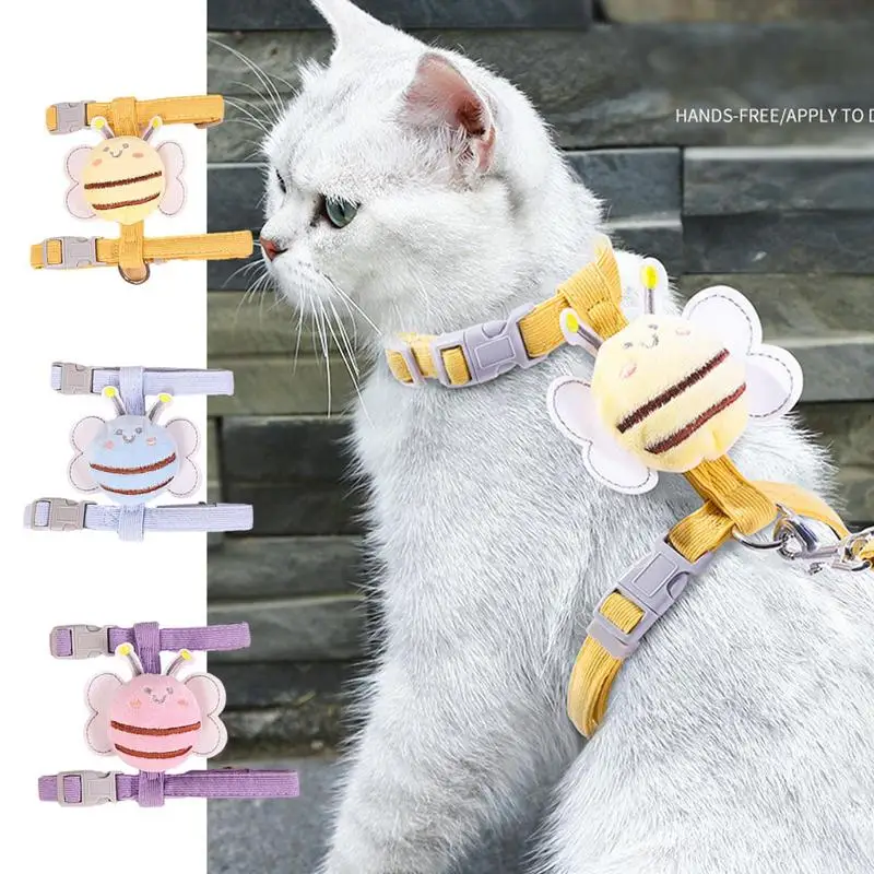

Cat Harness Dog Kitten Cat Collar Leash Puppy Dog Harness Easy Control Traction Rope Pet Accessories Outdoor Dog Collars