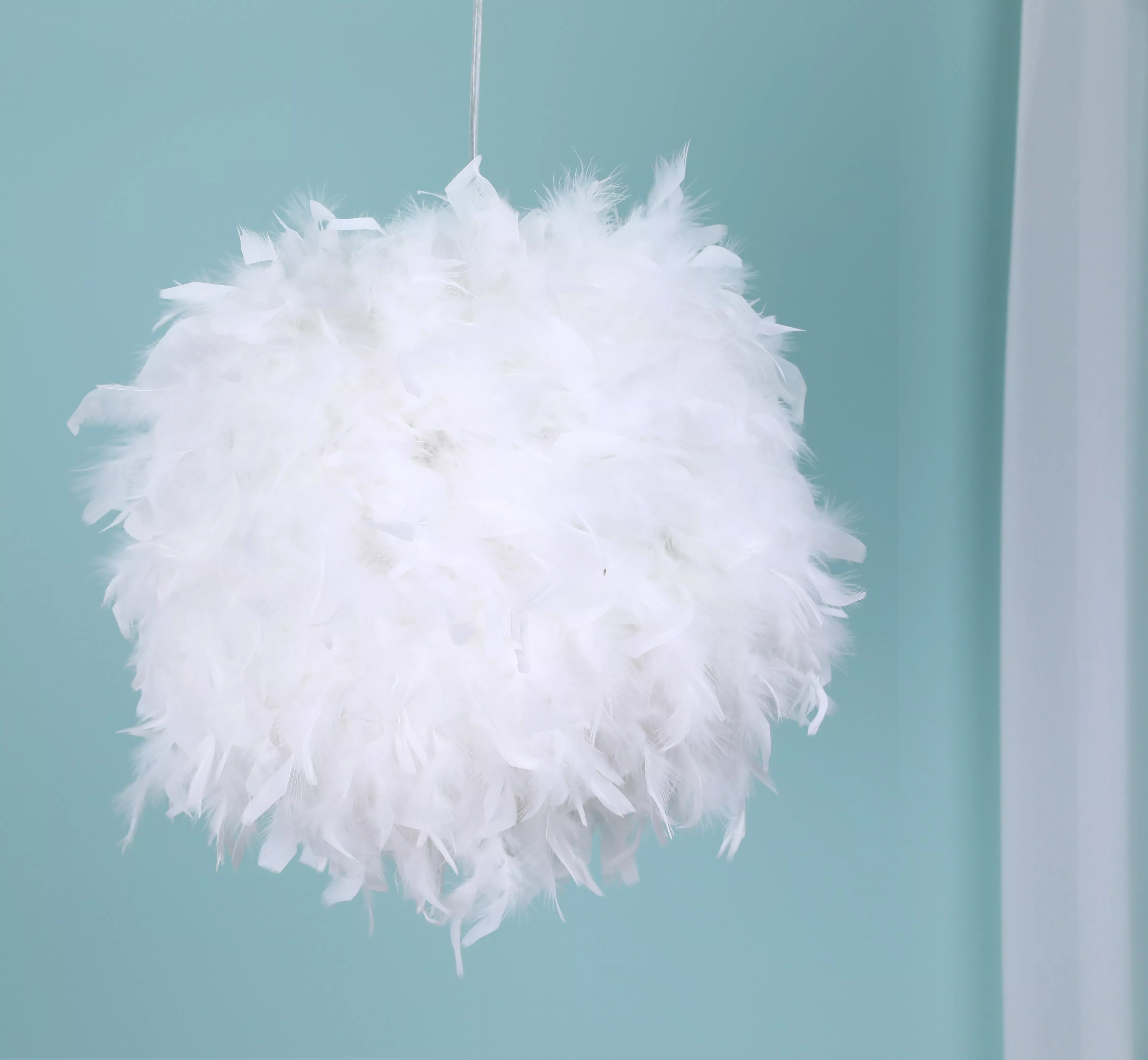 

2023 Mordern Feather Pendant Lamp E27 Lamp Holder Fairy Hanging Lamp Goose Feather Bedroom Dining Room Loft Chandelier Ceiling L