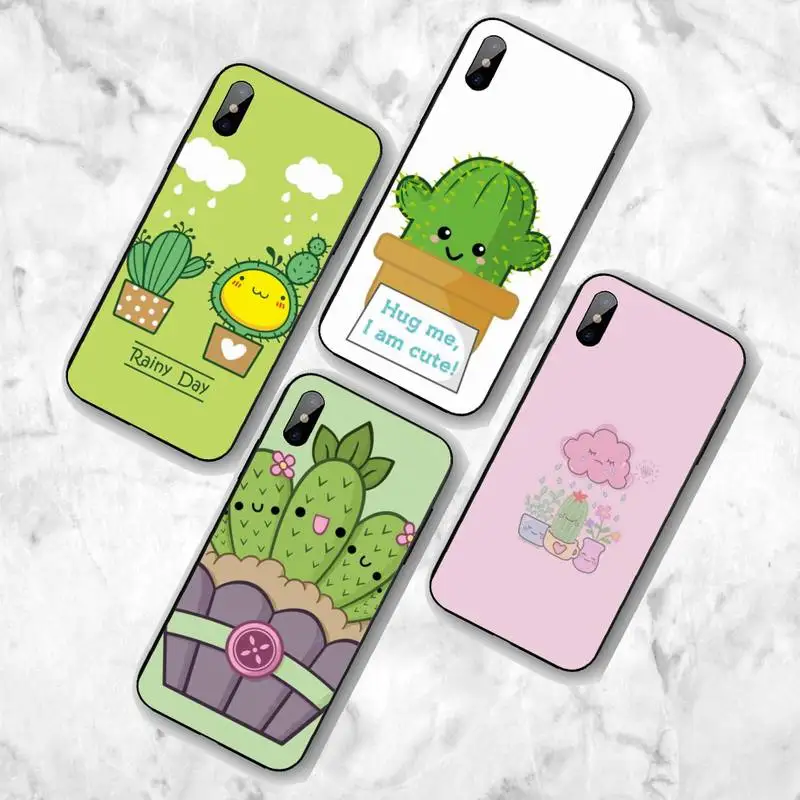 

YNDFCNBYNDFCNB Cartoon Cactus Phone Case For Huawei G7 G8 P7 P8 P9 P10 P20 P30 Lite Mini Pro P Smart Plus Cove Fundas